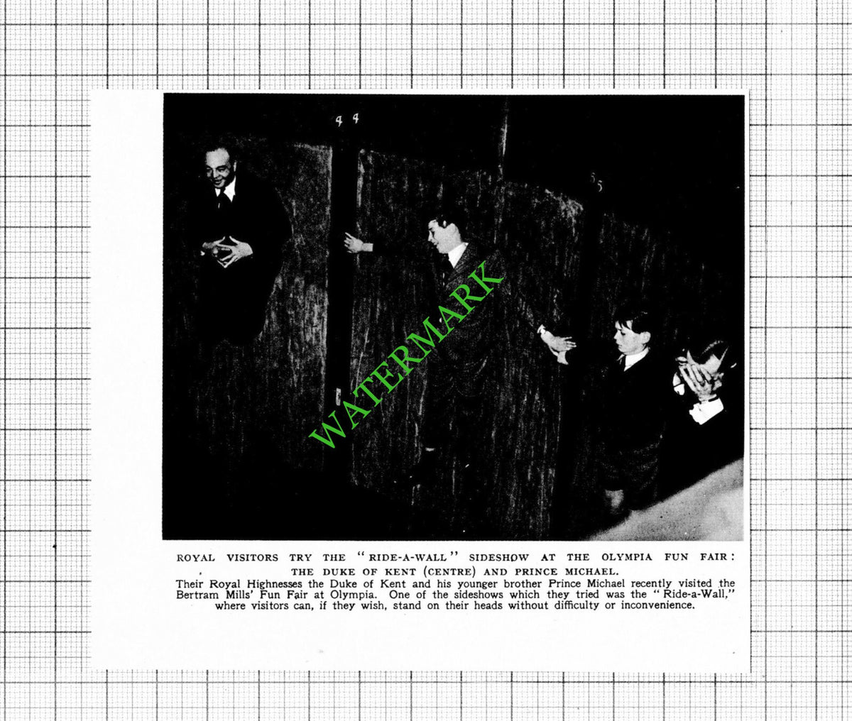 Bertram Mills Fun Fair Olympia Duke Of Kent Prince Michael - 1951 Small Cutting