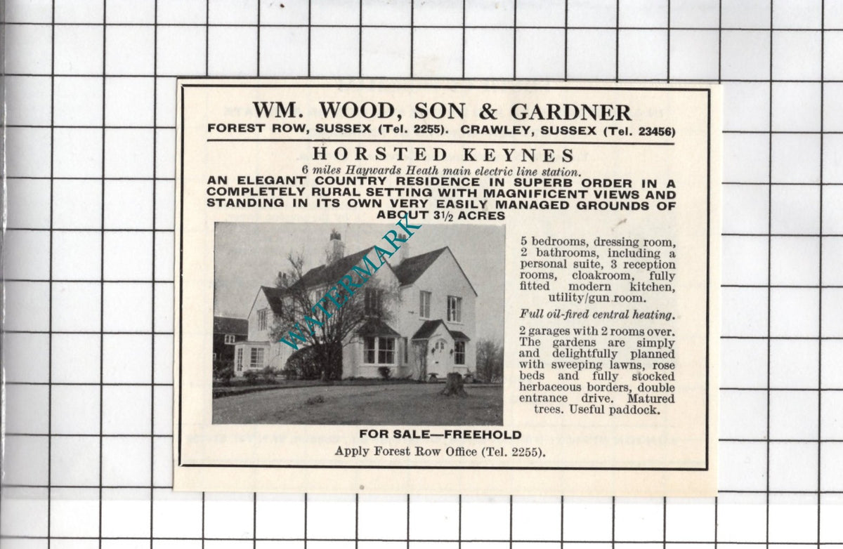Horsted Keynes Sussex - 1967 SMALL House Sale Advert