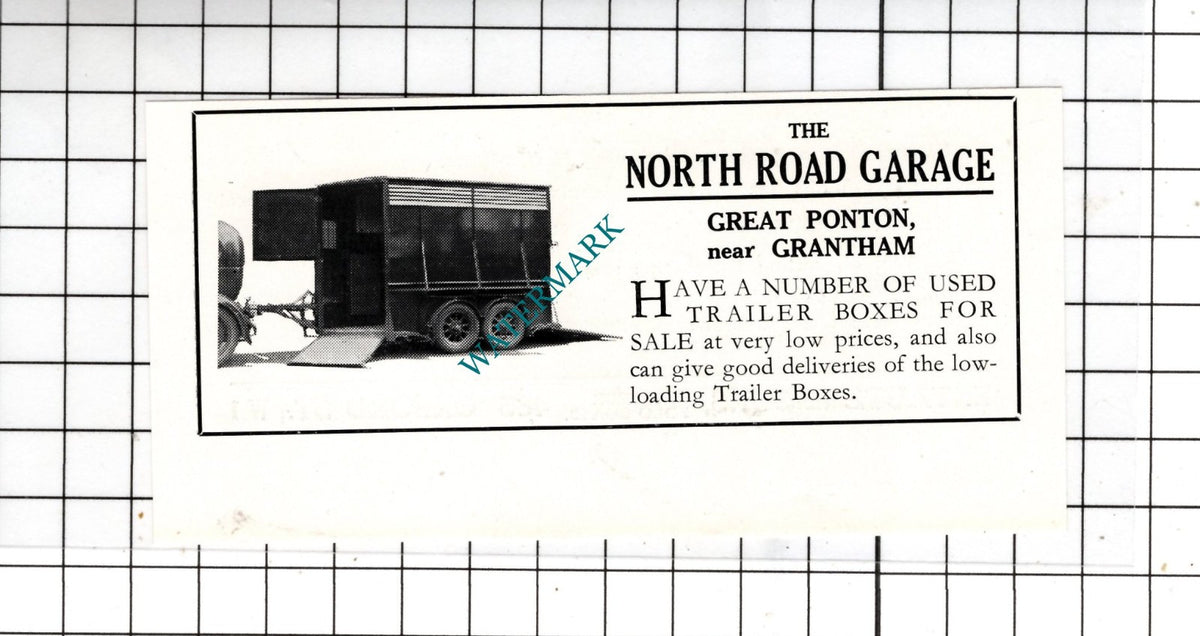 The North Road Garage Great Ponton Lincolnshire - 1932 SMALL Advert