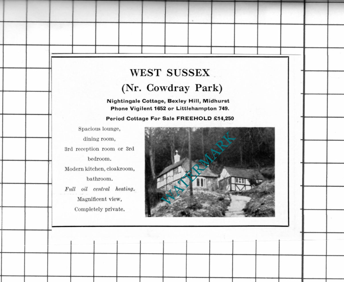Nightingale Cottage Bexley Hill Midhurst Sussex SMALL House Sale Advert - 1967