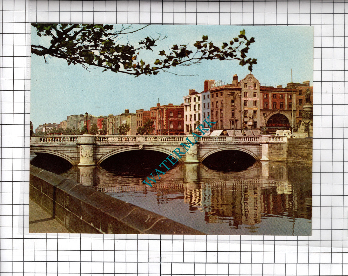 O'Connell Bridge Dublin Ireland - c.1960's Cutting / Print
