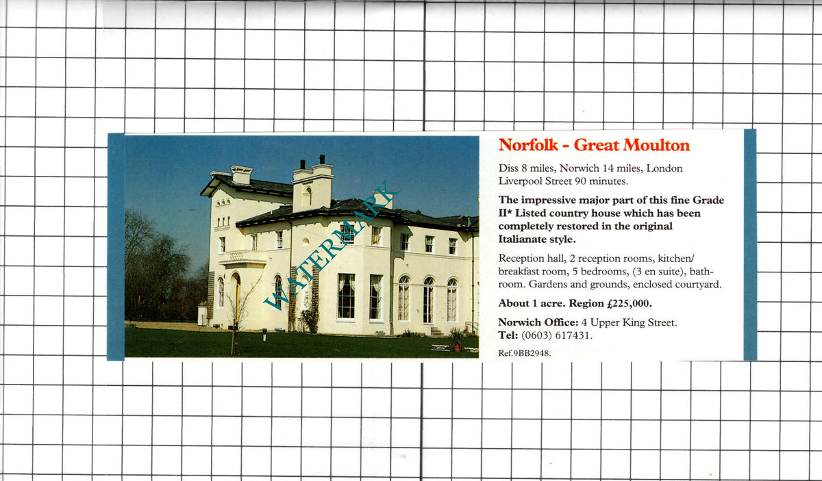 Willingale Essex House Sale Advert - 1991 Clipping