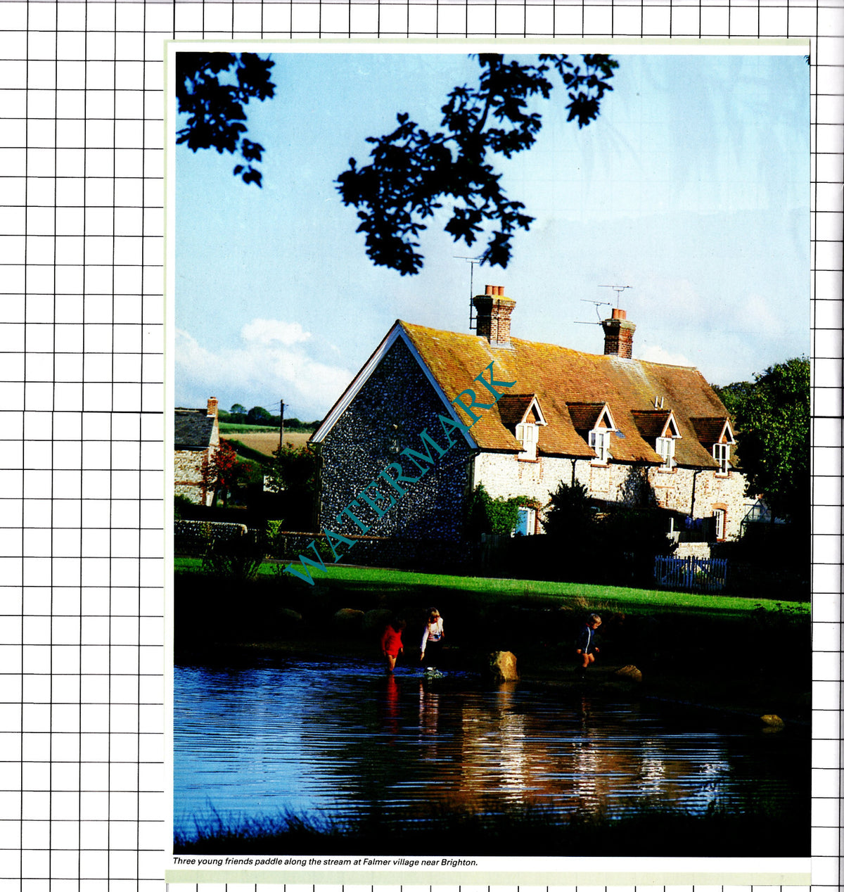 Falmer Village Sussex - 1987 Clipping / Print