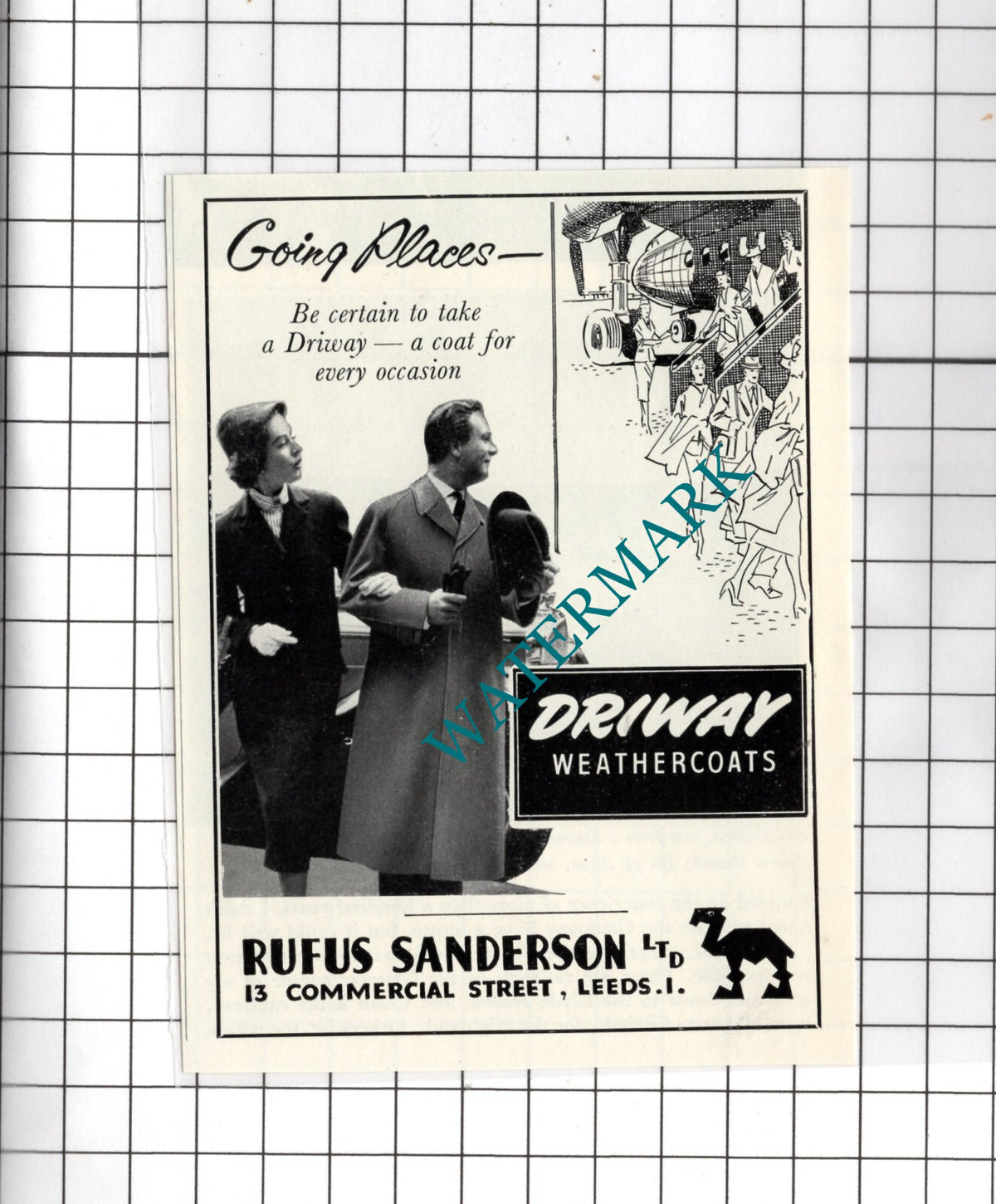 Rufus Sanderson Ltd Leeds Yorkshire Advert - 1956 SMALL Clipping