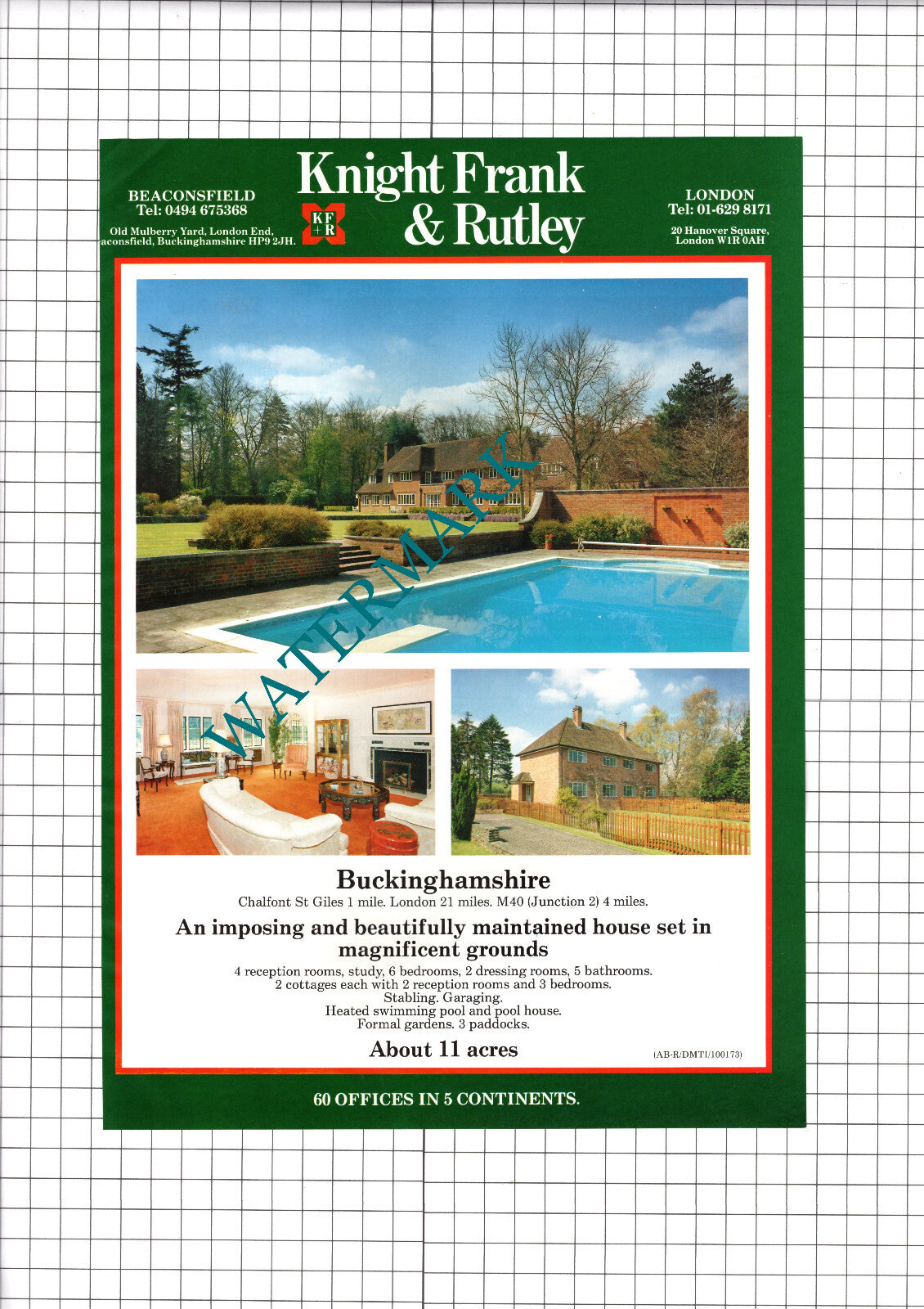 Chalfont St Giles Buckinghamshire House Sale Advert - 1989 Clipping / Print