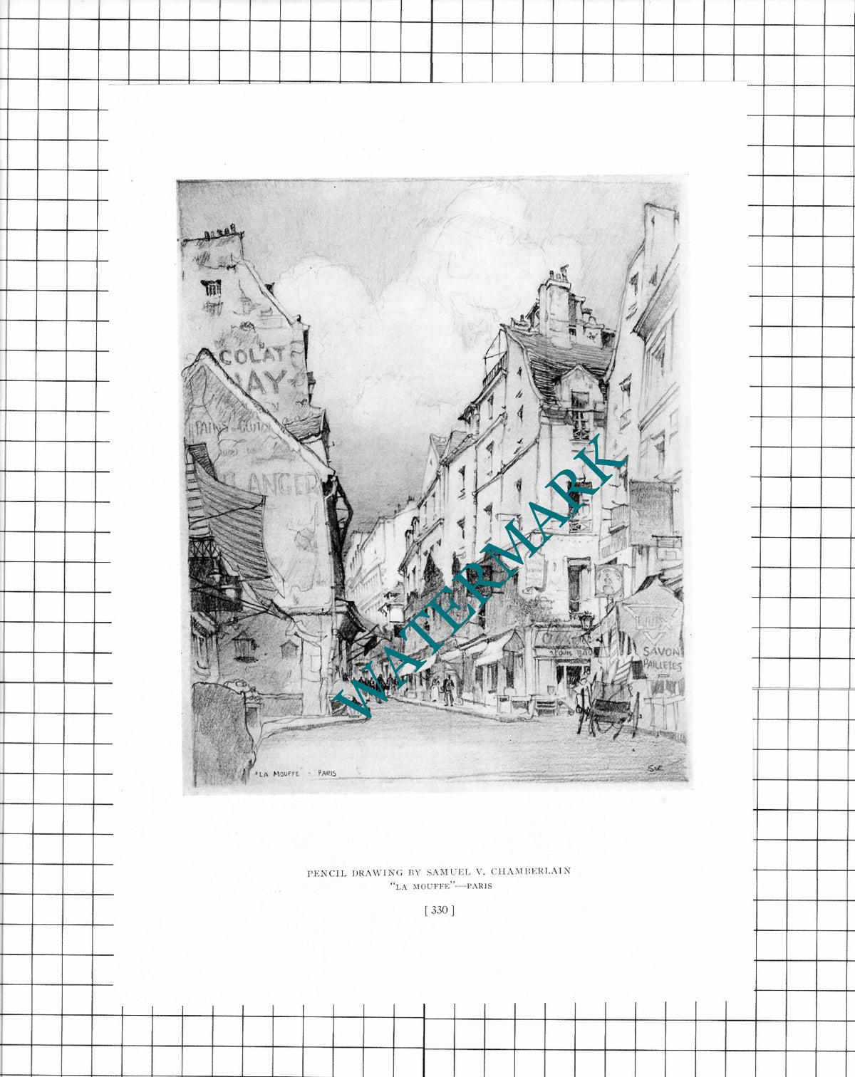 La Mouffe Paris France Samuel V Chamberlain - c. 1926 Clipping / Print