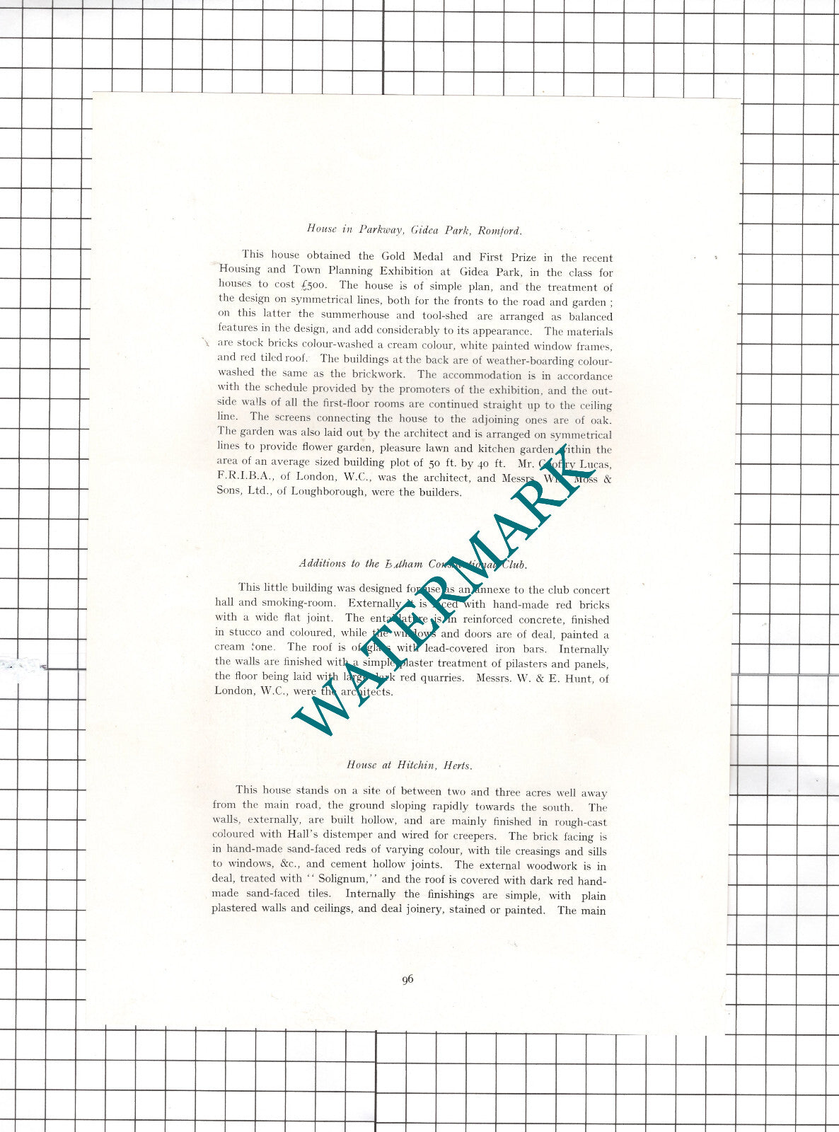 Parkway Gidea Park Romford Essex Geoffry Lucas Architect - 1911 Article