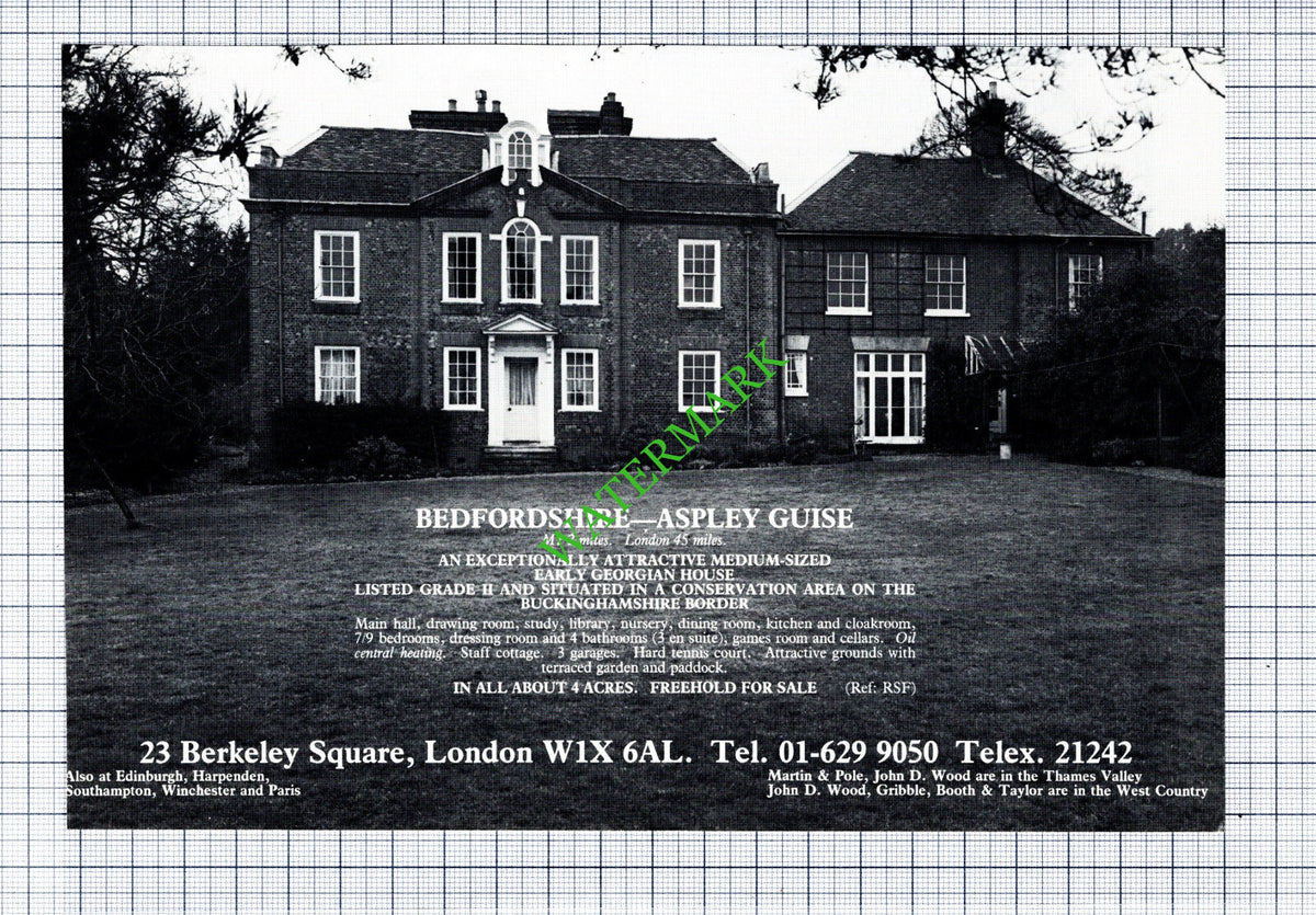 Aspley Guise Bedfordshire House Sale Advert - 1981 Cutting