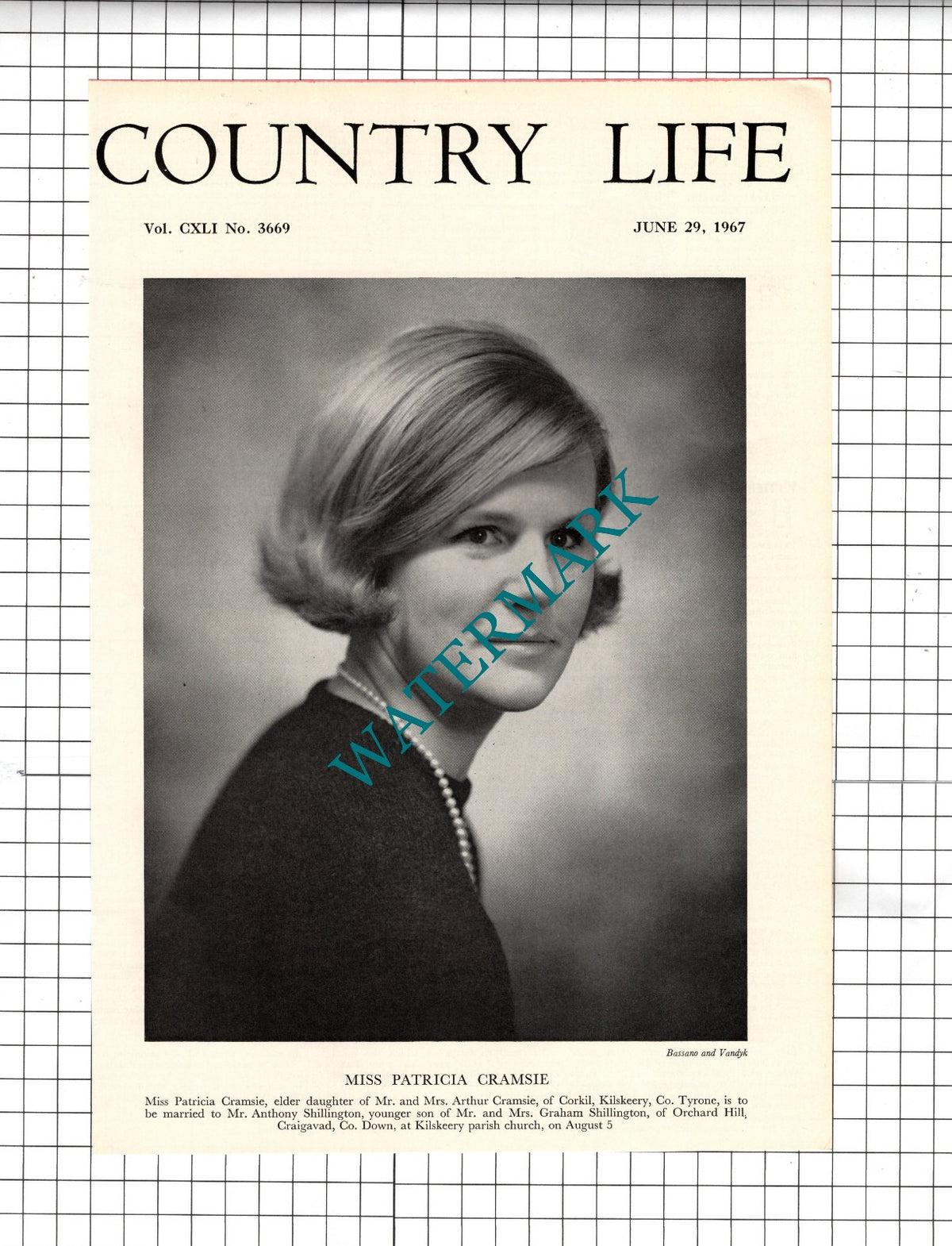Miss Patricia Cramsie Corkil Kilskeery Co Tyrone Ireland - 1967 Clipping