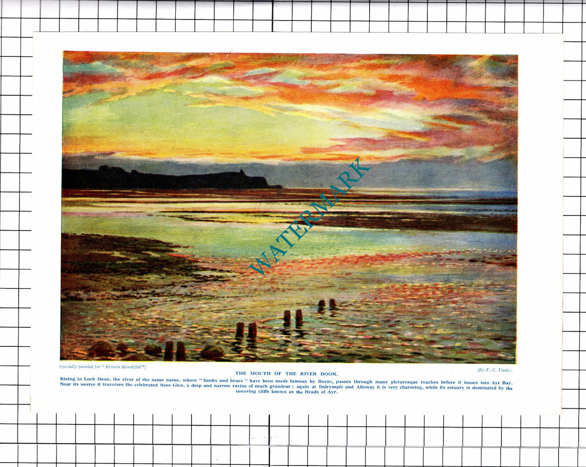 Mouth Of the River Doon F C Varley - c.1930s Print