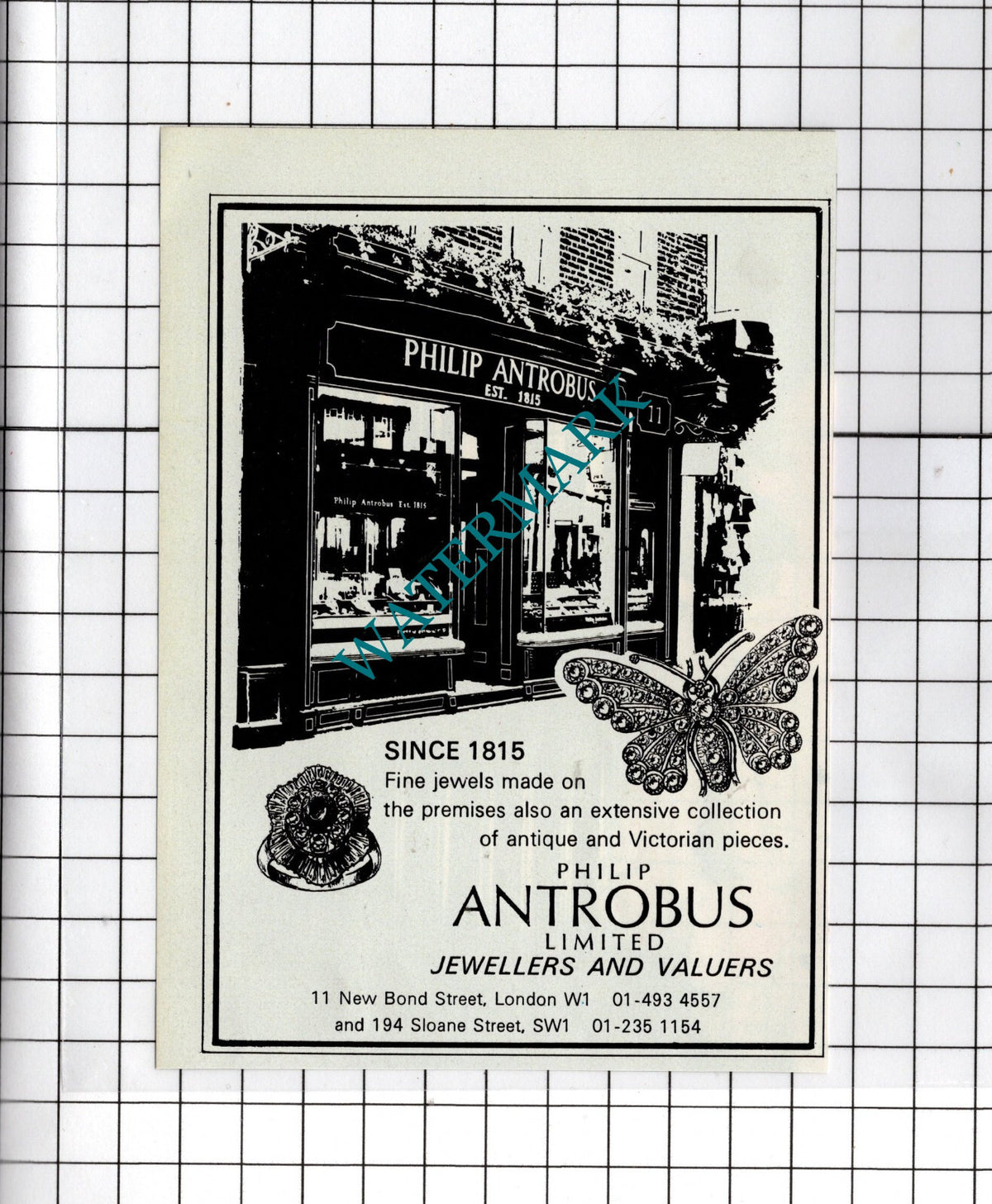 Philip Antrobus Ltd Jewellers London Advert - 1980 Cutting