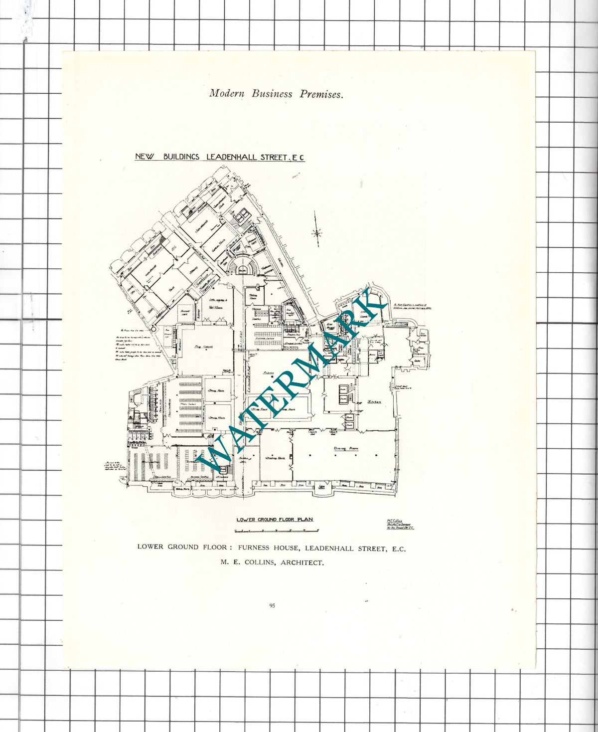 Furness House Leadenhall Street London M E Collins Architect c.1920s Book Prints