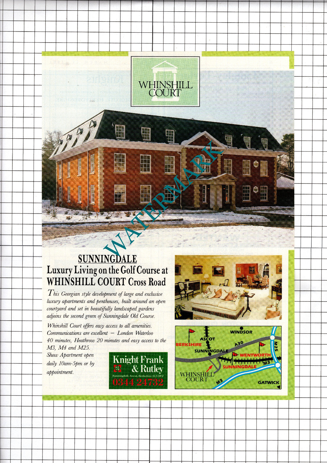 Whinshill Court Sunningdale Berkshire - 1991 Sale Advert