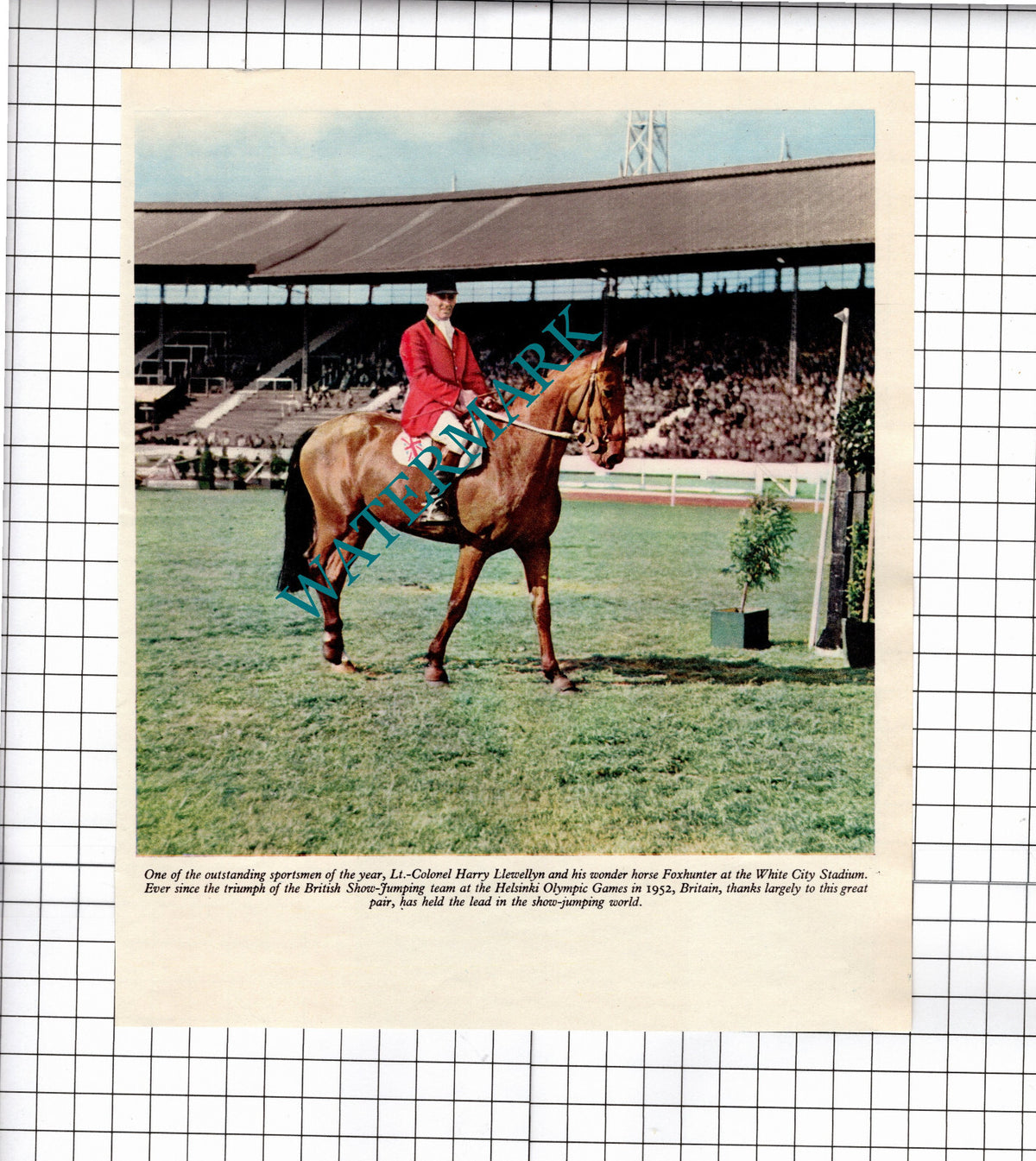 Lt Col Harry Llewellyn Horse Foxhunter Show Jumping - 1953 Clipping