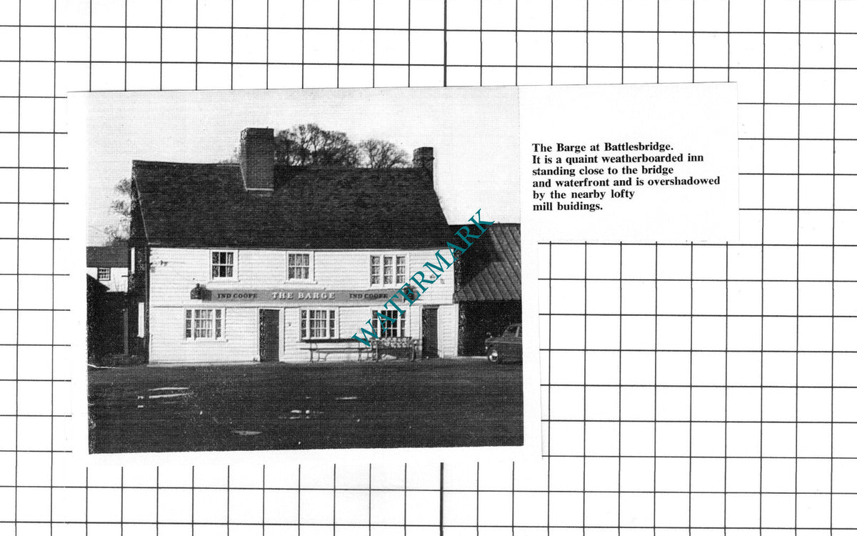 The Barge Battlesbridge Essex - c.1967 Clipping / Print