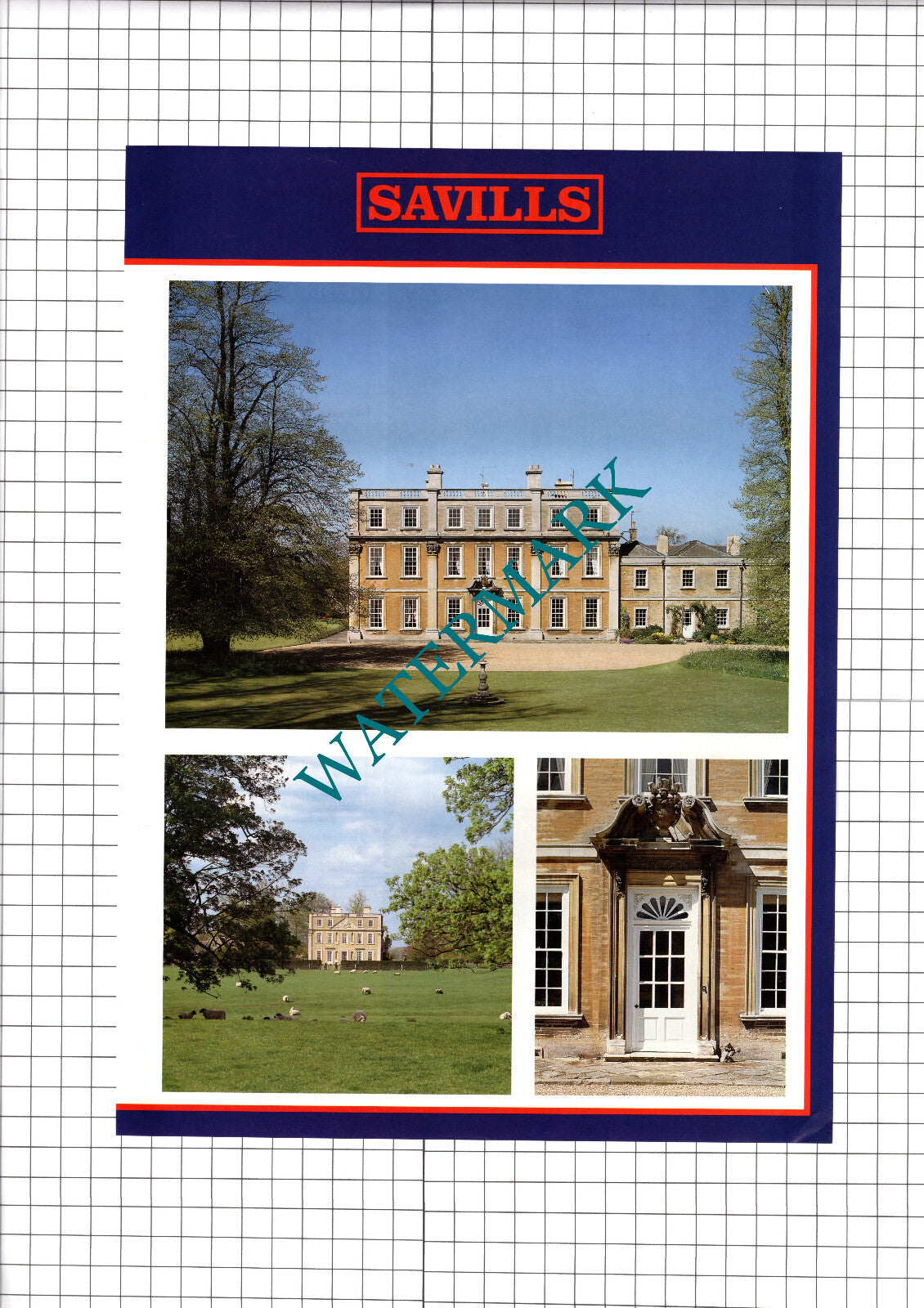 Hinwick House Bedfordshire Sale Advert - 1991 Two-Part Clipping / Print