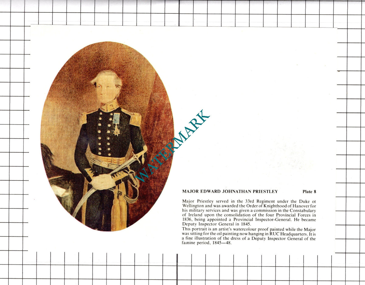 Major Edward Johnathan Priestley - 1980s Clipping / Print