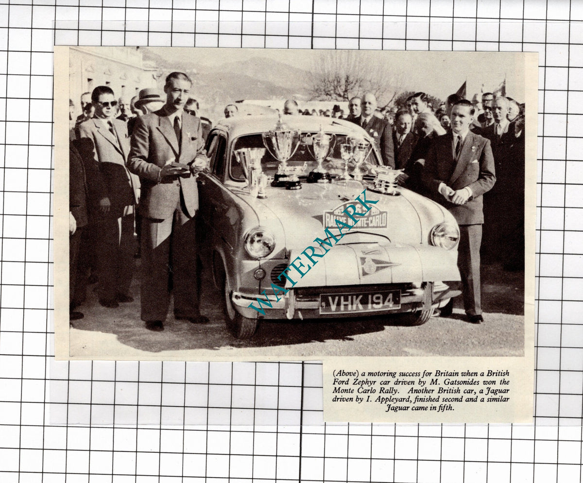 Monte Carlo Rally Gatsonides - 1953 Clipping