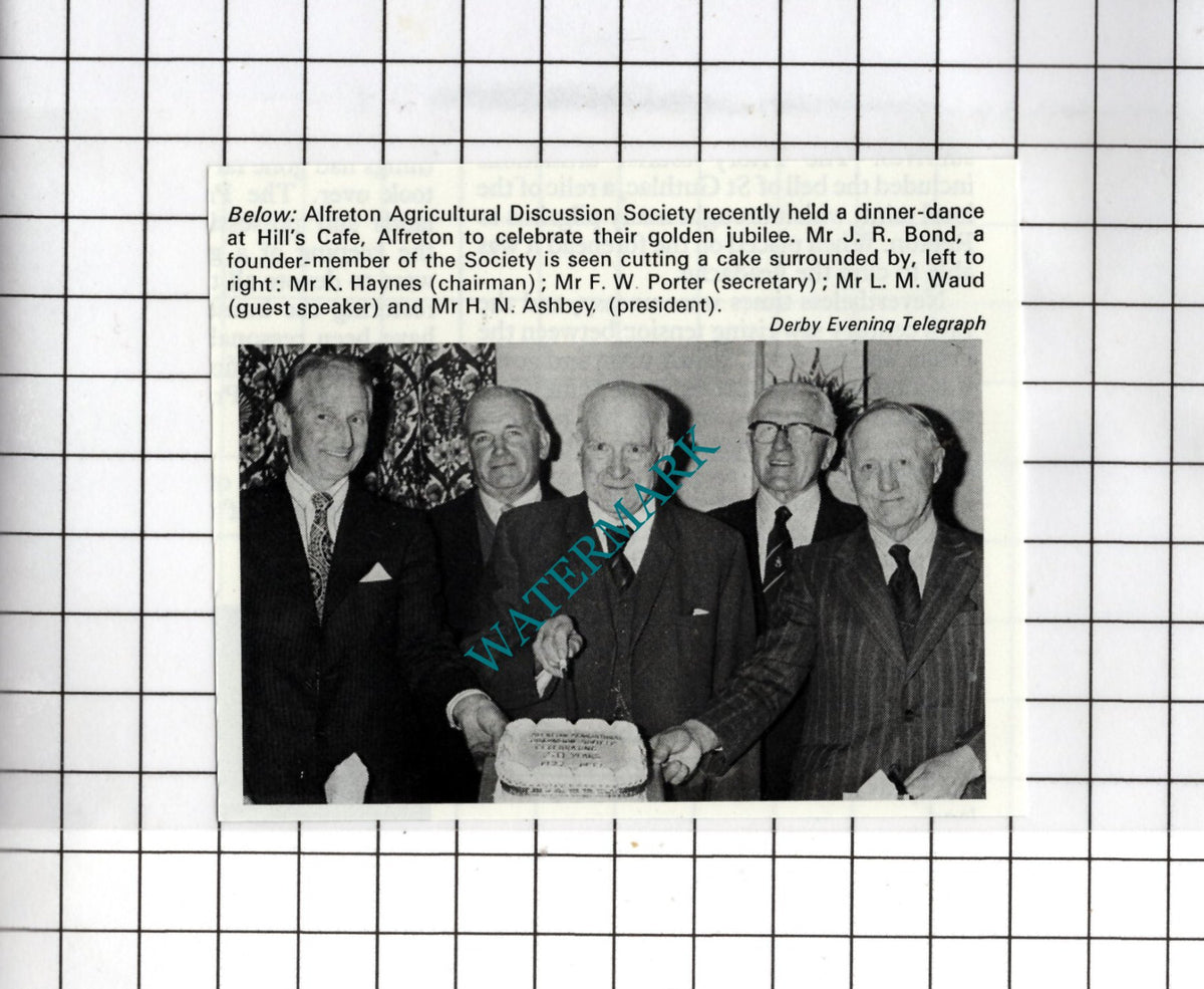 Alfreton Agricultural Discussion JR Bond Waud Ashbey - 1978 Small Clipping