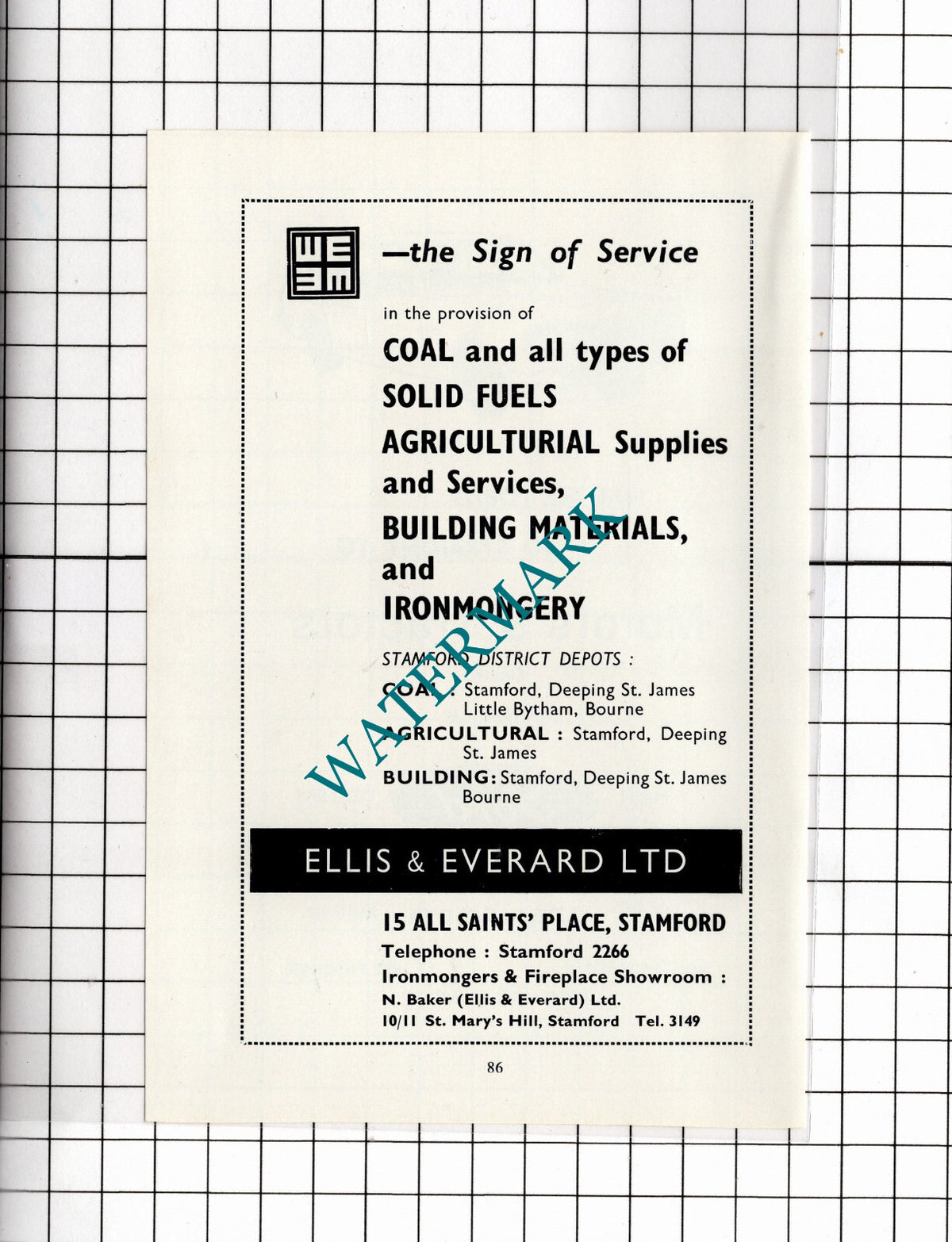 Ellis & Everard Ltd Stamford Lincolnshire Advert - 1966 Clipping