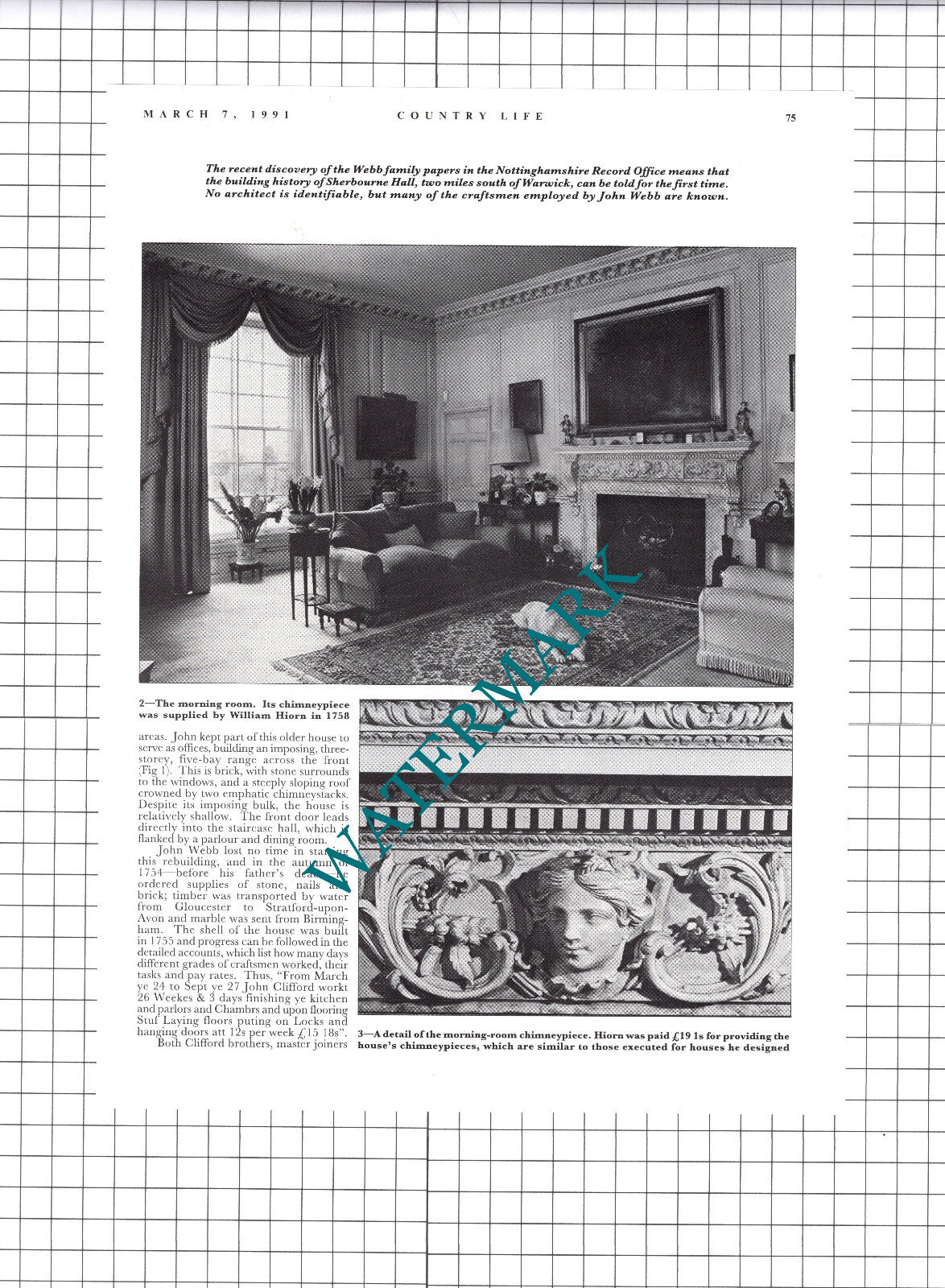 Sherbourne Park Warwickshire Lady Smith-Ryland - 1991 Article