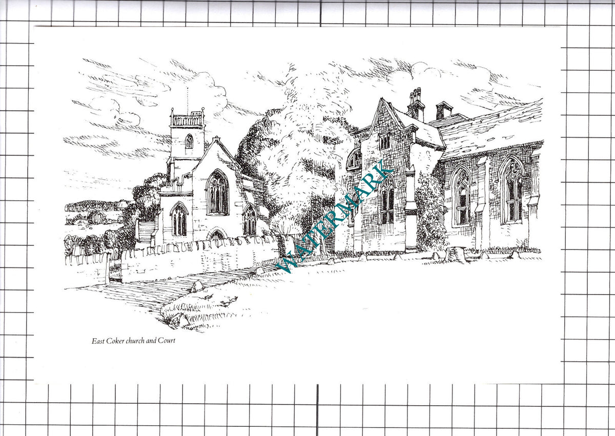 East Coker Church Somerset - 1980's Cutting / Print