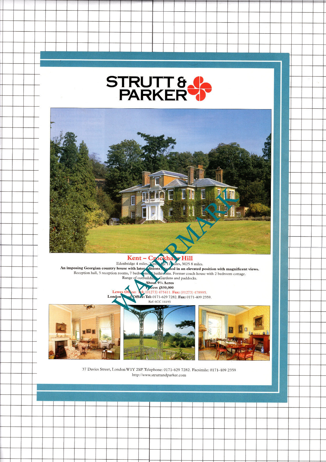 Crockham Hill Kent House Sale Advert - 1998 Clipping