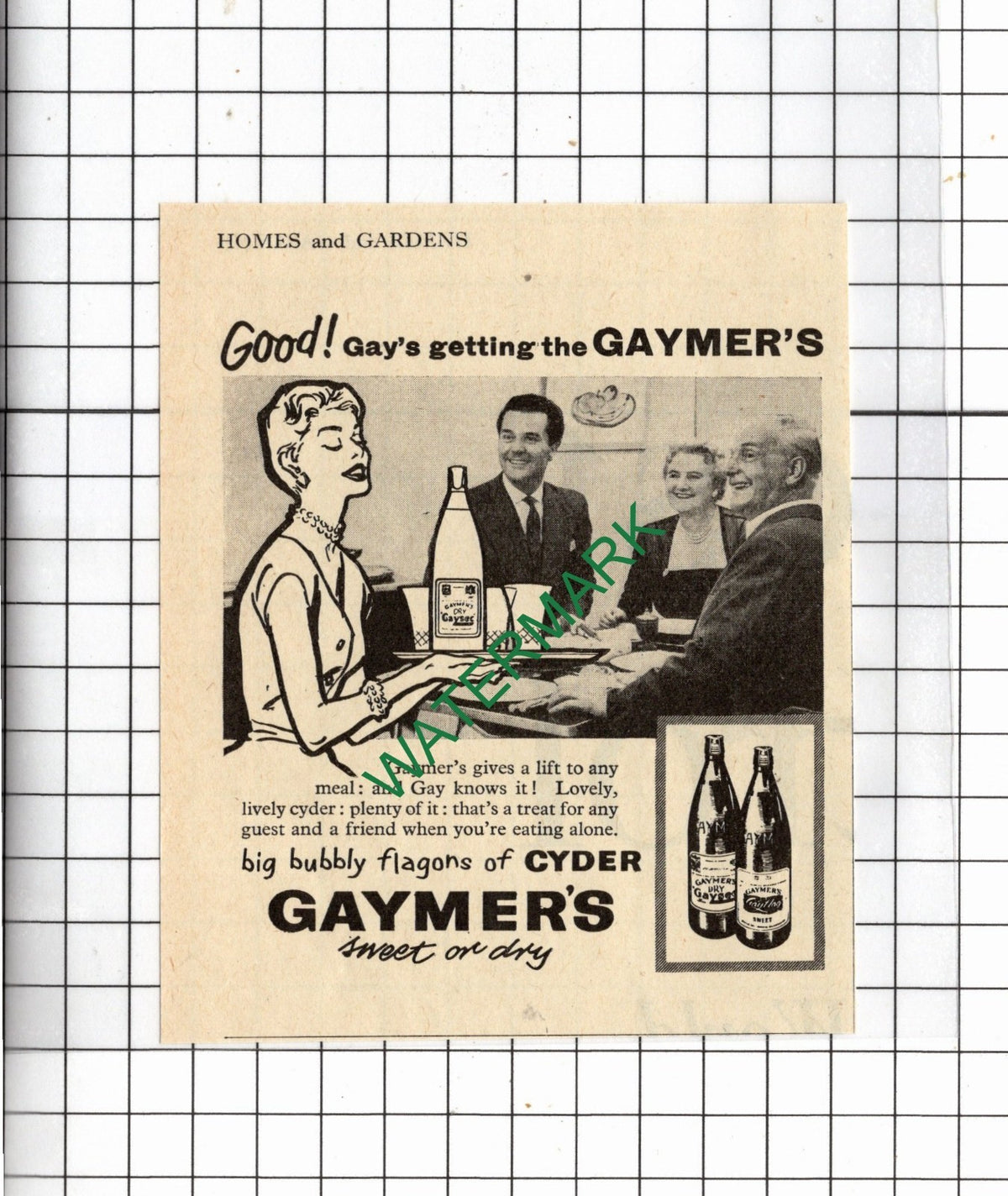 Gaymer's Cyder Gaymers Cider - 1955 Small Advert