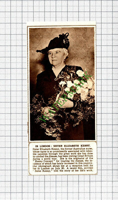 Sister Elizabeth Kenny Australian Nurse  - 1947 Cutting
