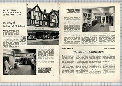 Andrews Menswear Shop St Albans Anthony Michael Andrews - 1971 Article / Adverts
