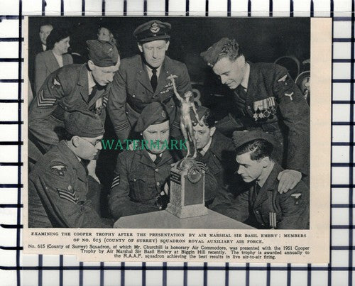 C6801) No 615 County Of Surrey Squadron Auxiliary Air Force  - 1952 Cutting