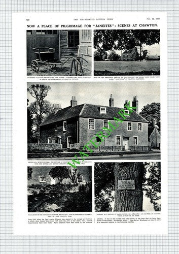 Jane Austen Museum  Chawton Hampshire   - 1950 Article