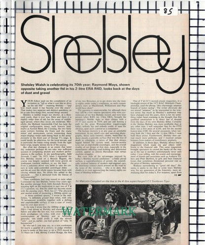 (85) Shelsey Walsh Motor Racing Kay Petre Raymond Mayes - 1975 Article