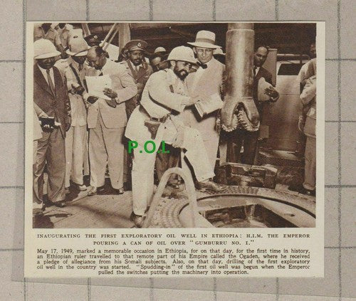 C1773)  Ethiopia First Oil Well Ogaden Emperor Visit - 1949 Clip