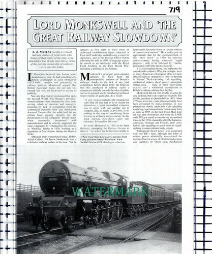 Lord Monkswell Robert Alfred Collier Railway Author - 1995 Article