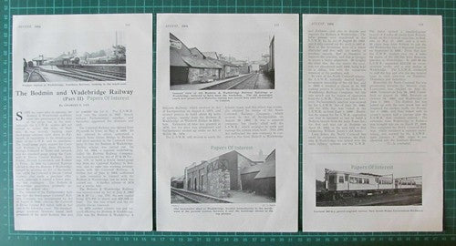 The Bodmin & Wadebridge Railway PART 2 - 1934 Article