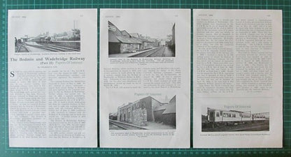 The Bodmin & Wadebridge Railway PART 2 - 1934 Article