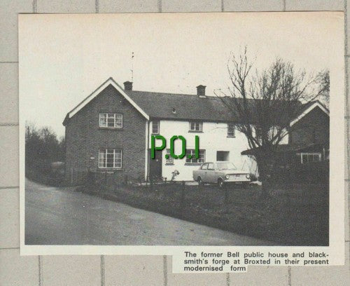 Bell Public House And Forge Broxted Essex   - 1974  Small Cutting