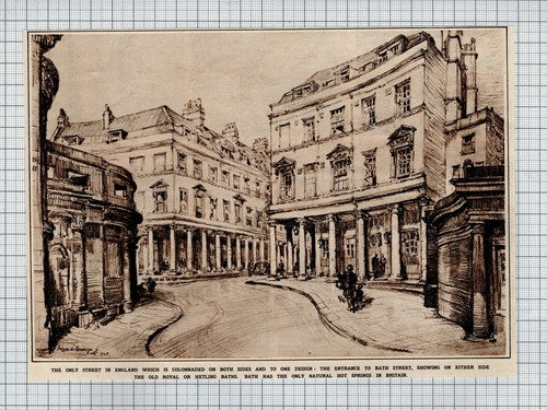 Bath Street Bath Hetling Baths - 1948 Clipping / Print