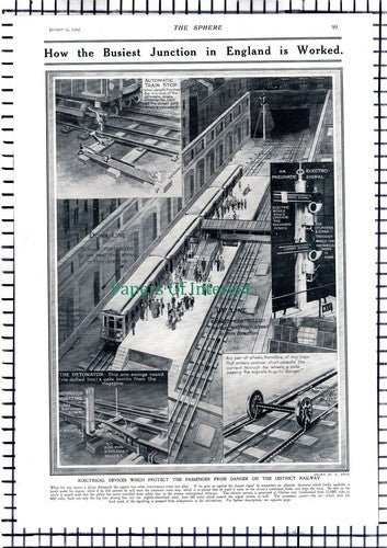 EARL'S Court Station Railway Junction -  1914 News Page / Print