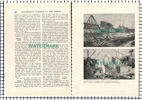 (8424) Transportation Canals United States - c.1930s Article