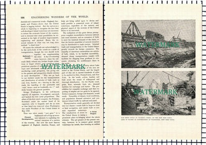 (8424) Transportation Canals United States - c.1930s Article
