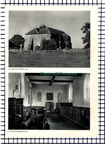X1438) East Guldeford Sussex Church - 1950s Book Print