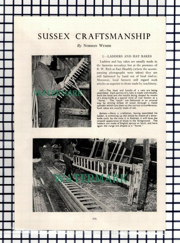 (8178) R W Rich East Hoathly Sussex Ladder Makers - 1950 Cutting
