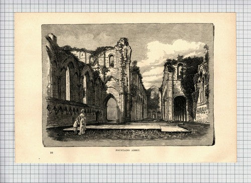 (6476) Fountains Abbey  - 1893  Print