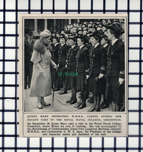 C6132) WRNS Wrens Royal Naval College Greenwich ~ 1945 Cutting