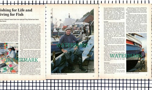 (8253) Jim Haxby Filey Yorkshire Fisherman  - 1990s Article