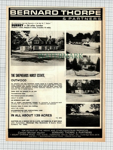 X1777) The Shepheards Hurst Estate Outwood Surrey - c.1975 Cutting