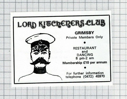 Lord Kitchener's Club Grimsby Small Advert  -   1979 Clipping