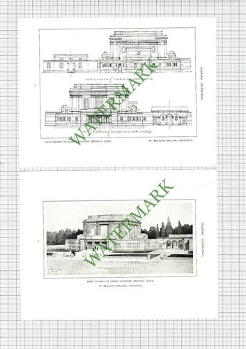 First Church of Christ Scientist Bromley Kent Braxton Sinclair -1927 Book Prints